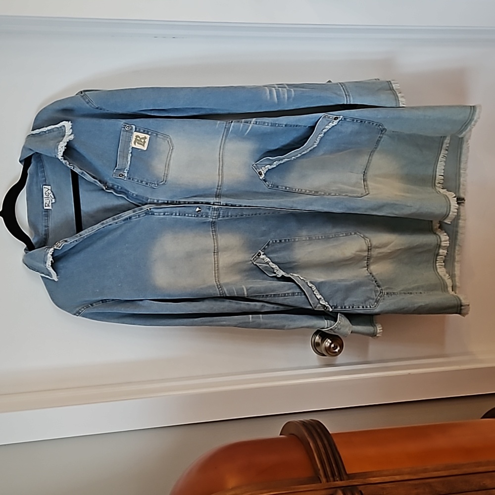 ADORABLE RILEY LONG DISTRESSED JACKET/ DRESS